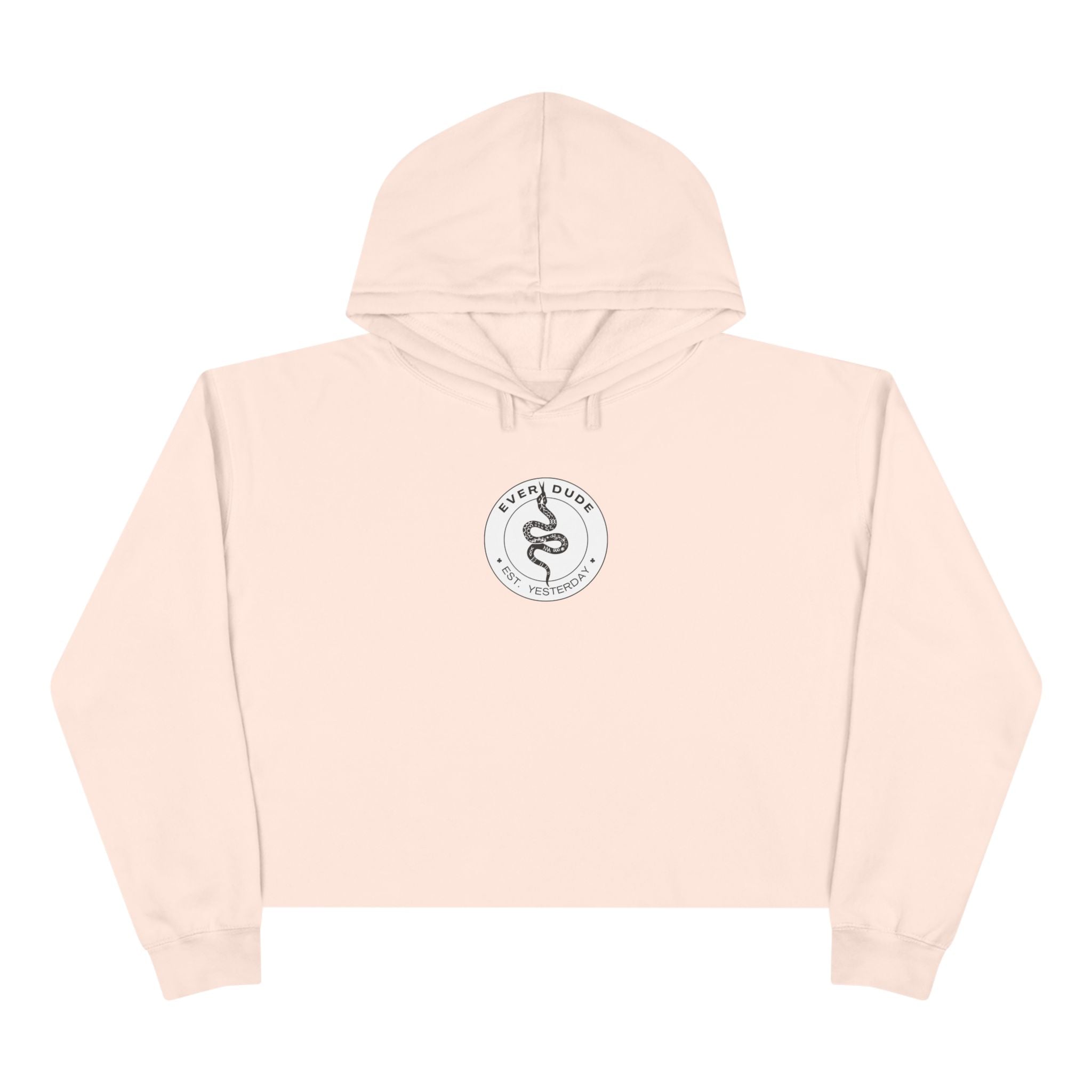 Cropped Hoodie — Minimal Snake Logo Crop Top Hoodie