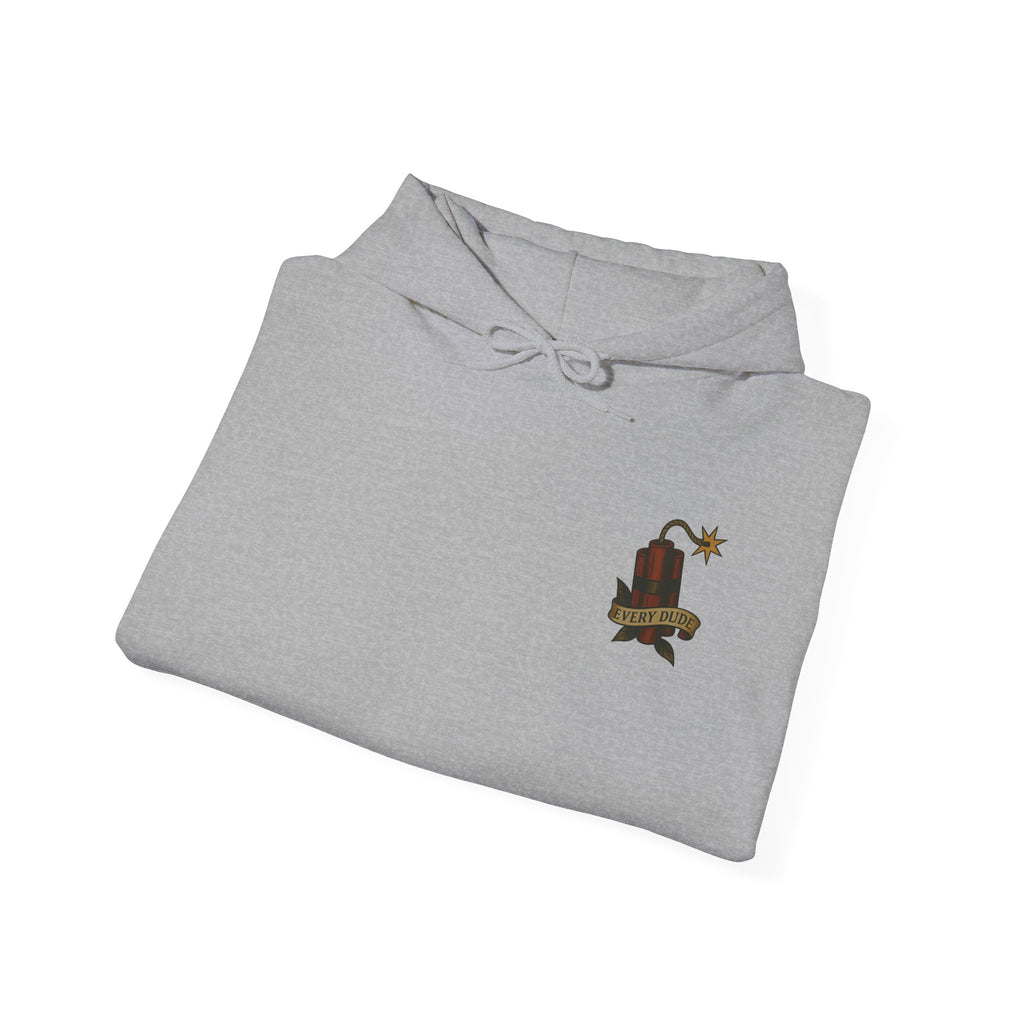 Skull & Roses Hoodie — "Every Dude" Vintage Tattoo Sweatshirt