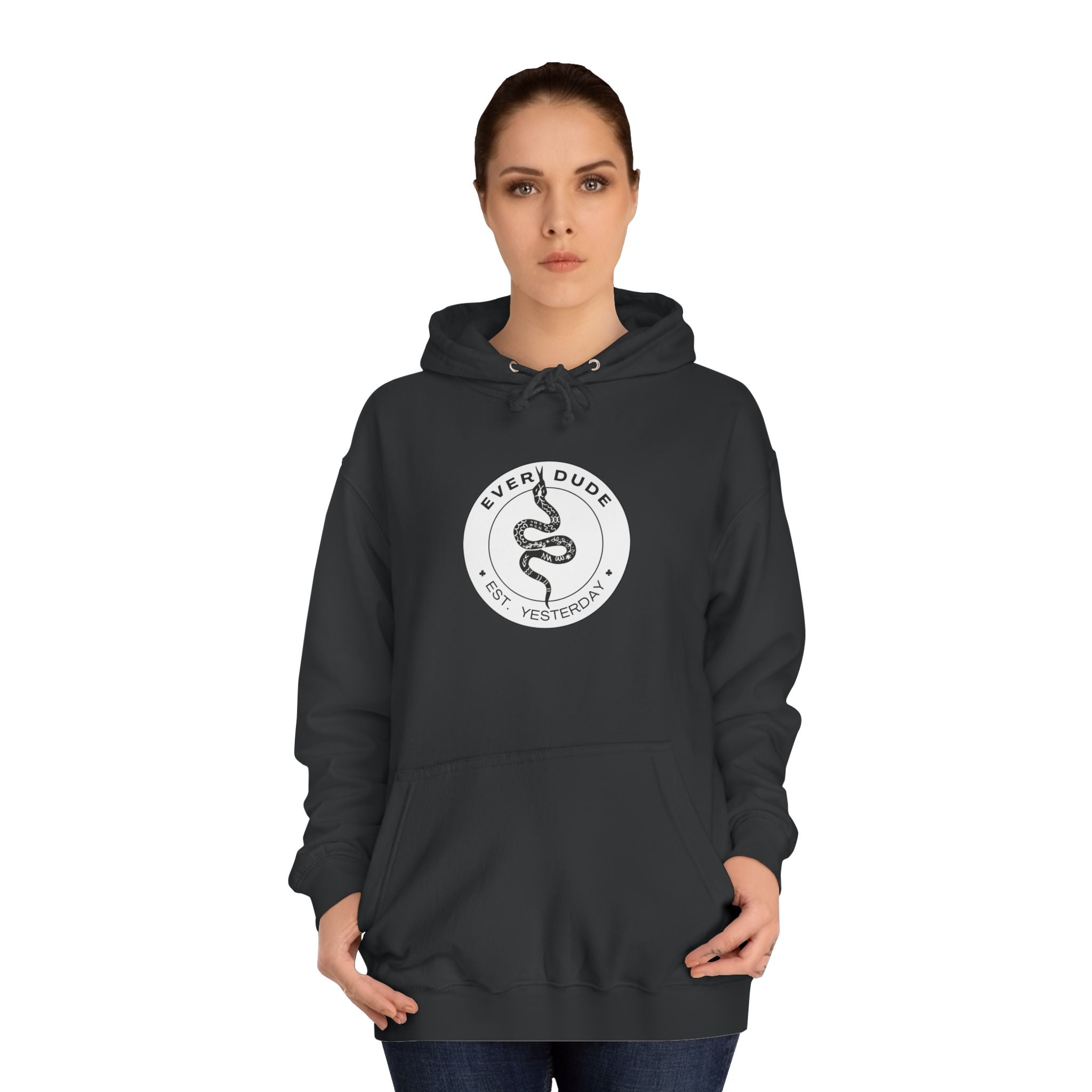 Koi Crest Hoodie — Japanese Koi Fish Graphic College Hoodie