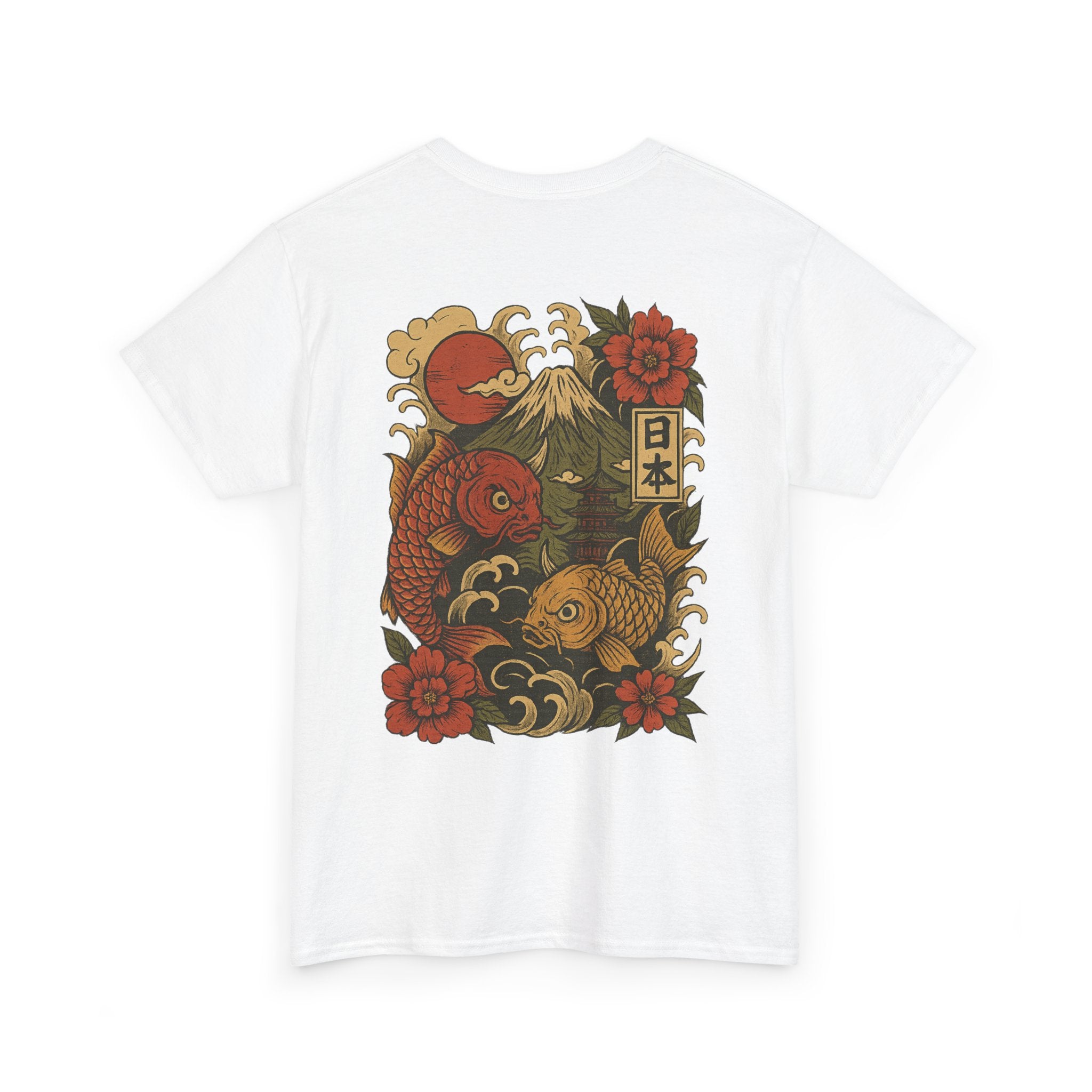 Koi Dragon Tee — Japanese Koi Fish & Mount Fuji Graphic T-Shirt