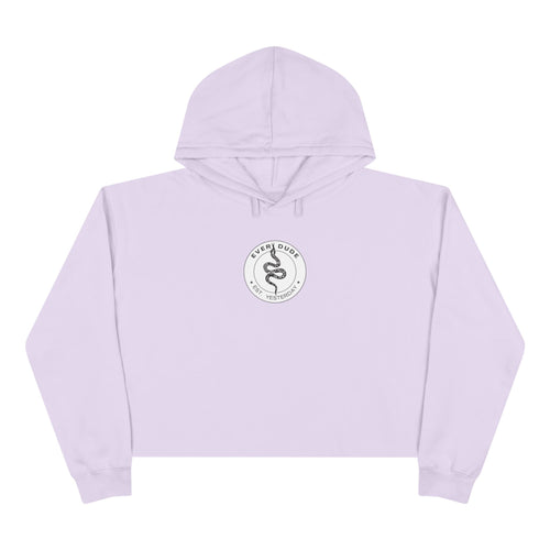Cropped Hoodie — Minimal Snake Logo Crop Top Hoodie