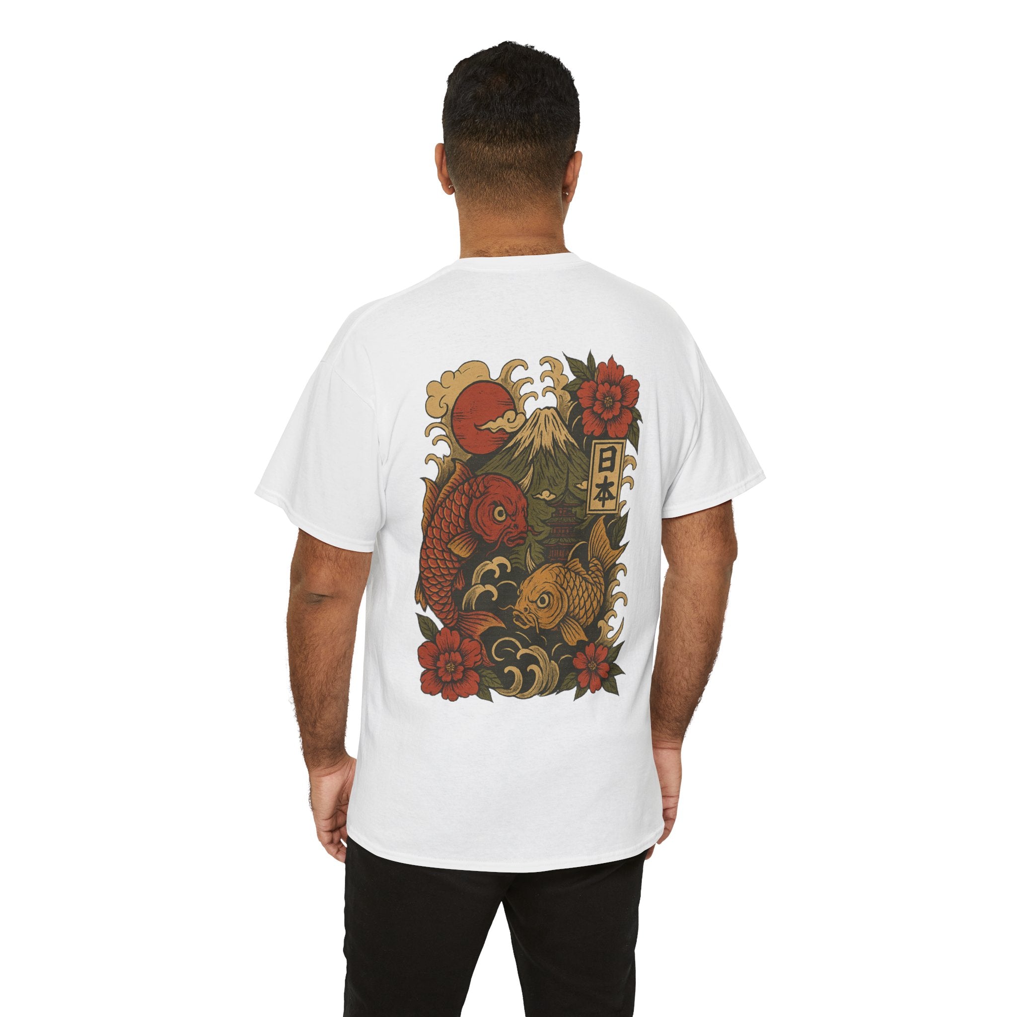 Koi Dragon Tee — Japanese Koi Fish & Mount Fuji Graphic T-Shirt