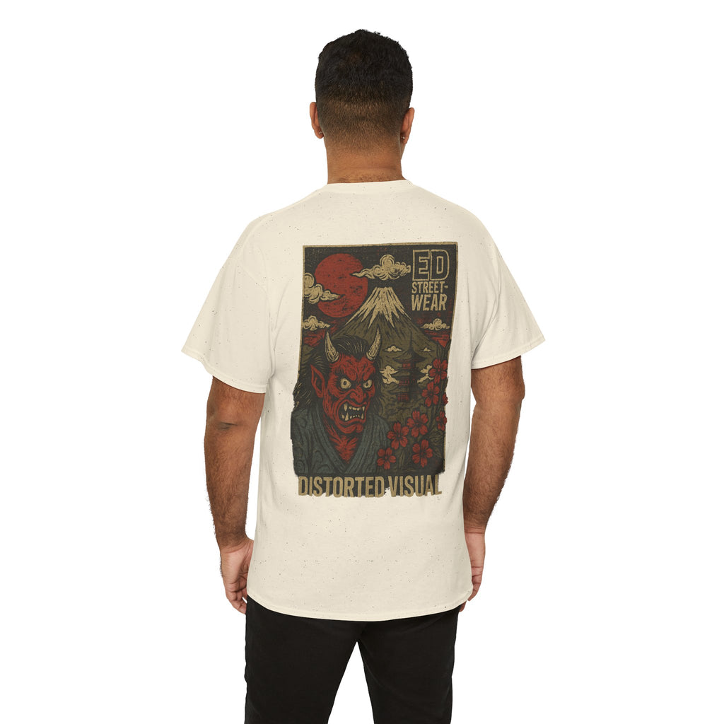 Japanese Oni Graphic Tee — Distorted Visual Streetwear