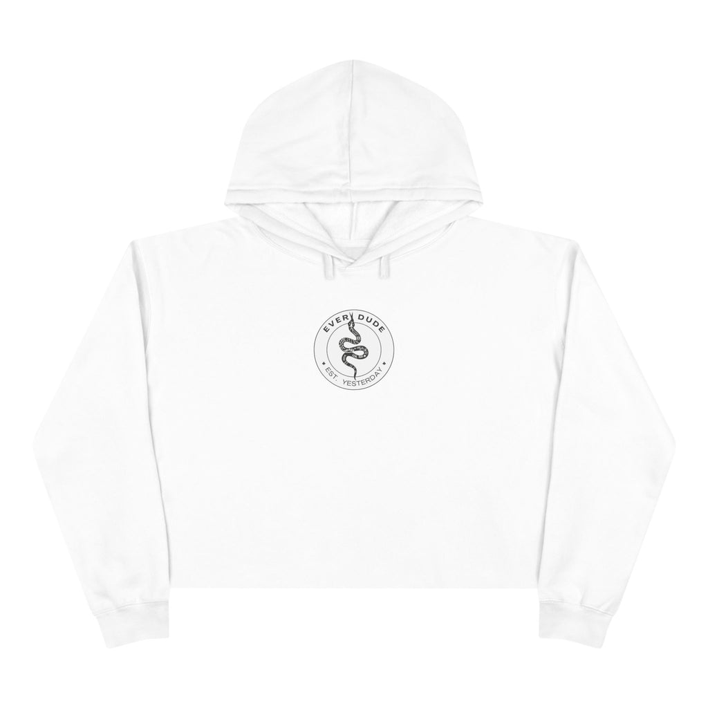 Cropped Hoodie — Minimal Snake Logo Crop Top Hoodie